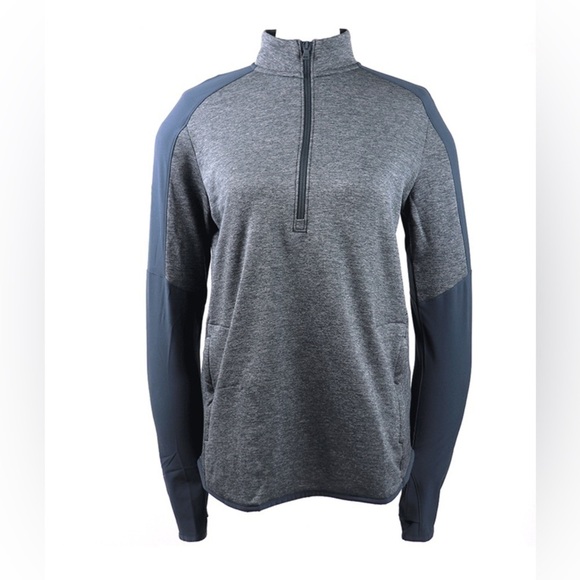 Under Armour Women's Graphite Gray Hybrid Quarter Zip Pullover. Size Medium - Picture 11 of 11